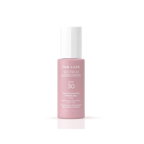 Tan-Luxe Sci-Tech Sunscreen, Lightweight Photoadaptive Hydra-Gel Face Sunscreen, - Picture 1 of 3